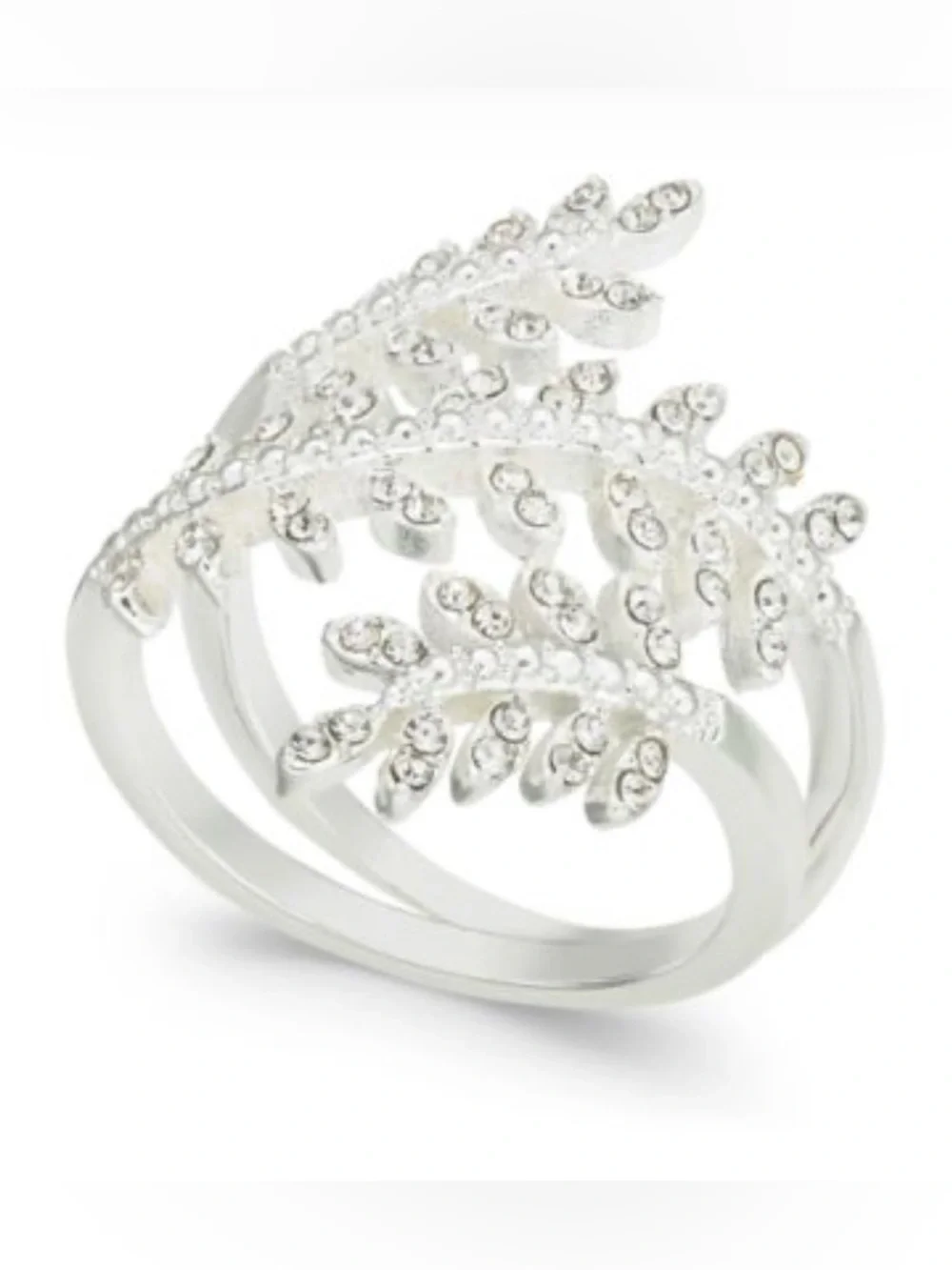 Silver Leaf Cluster Ring - Size 10
